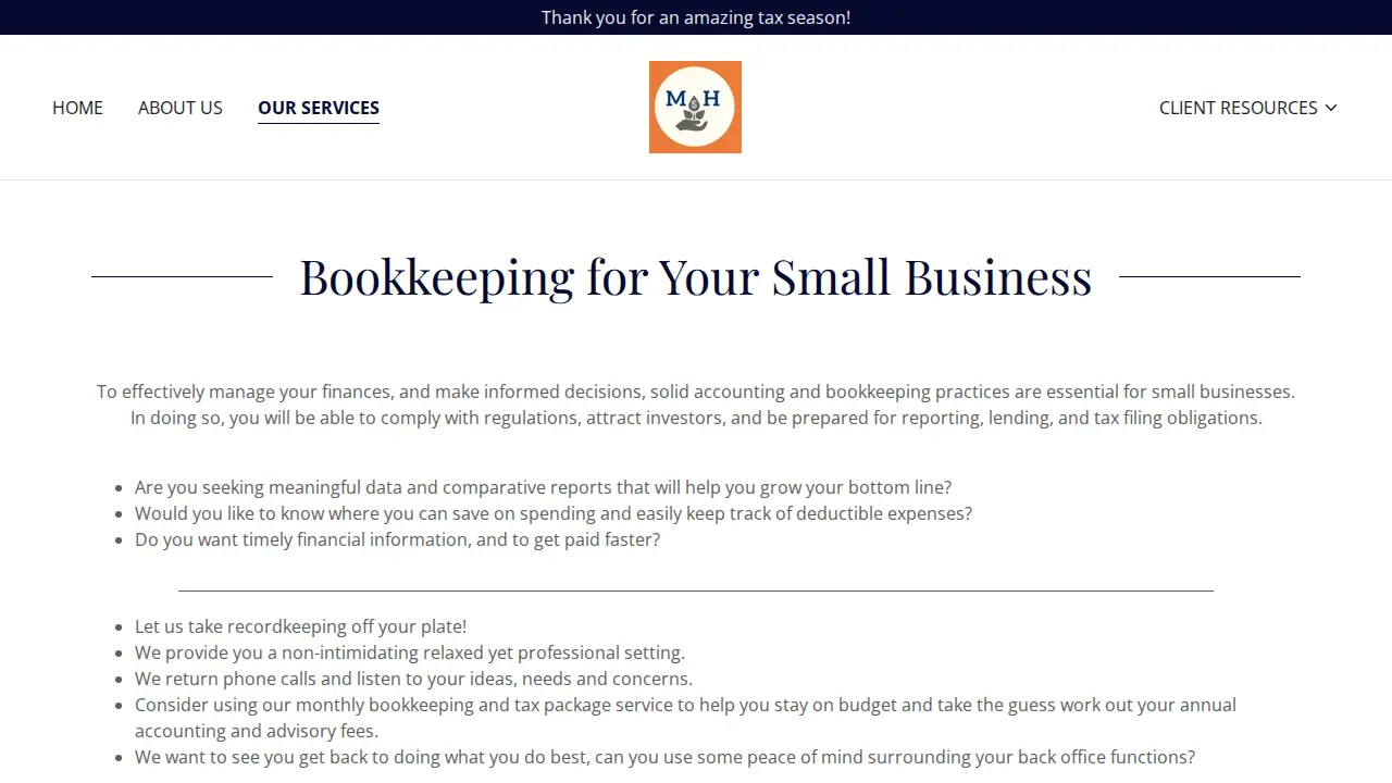 M. Hughes, CPA & Company, LLC page