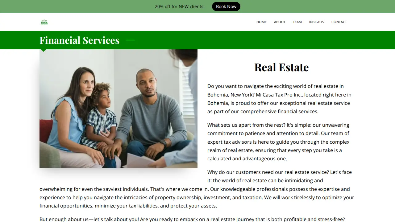 MI CASA TAX PRO. INC page