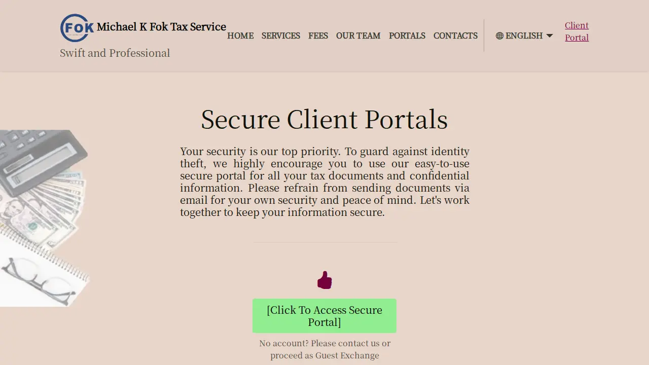Michael K Fok Tax Service page