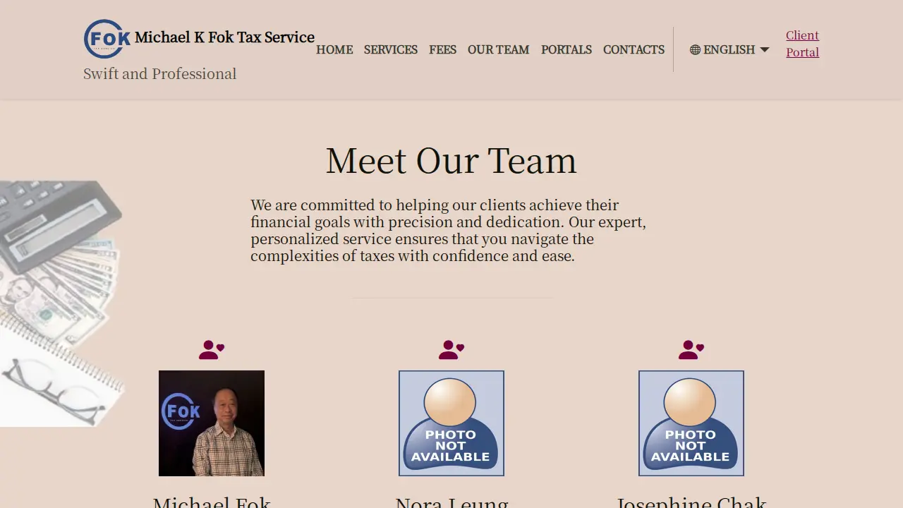 Michael K Fok Tax Service page