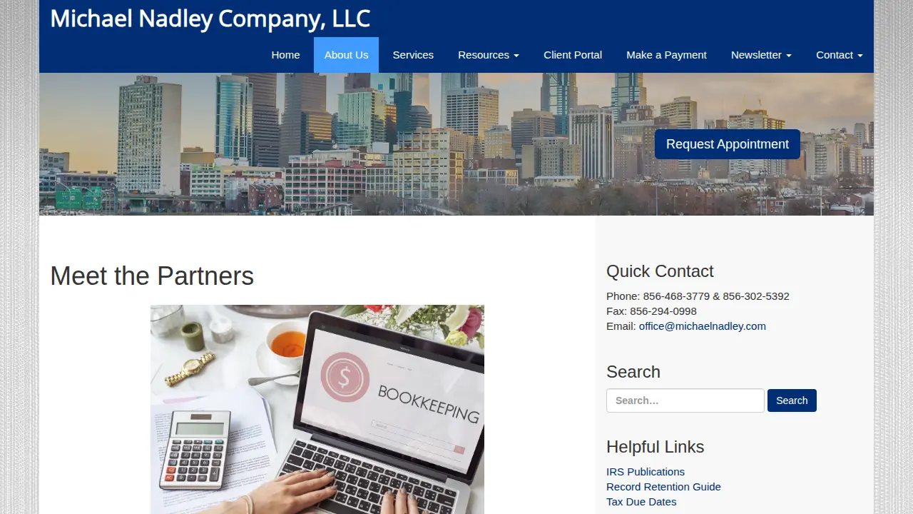 Michael Nadley Company page