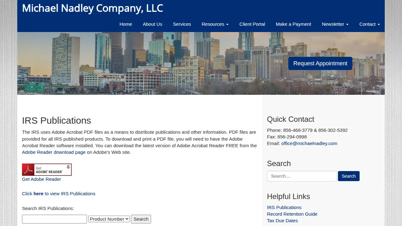Michael Nadley Company page