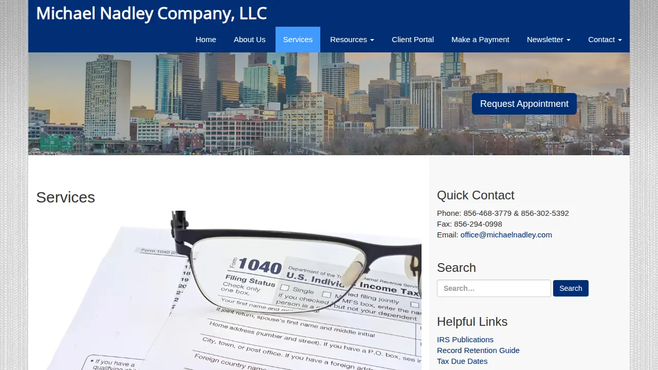 Michael Nadley Company page
