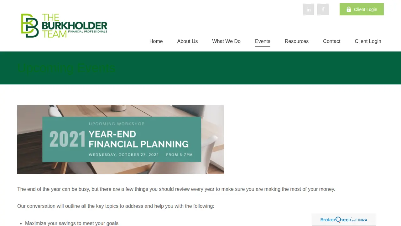 The Burkholder Team page