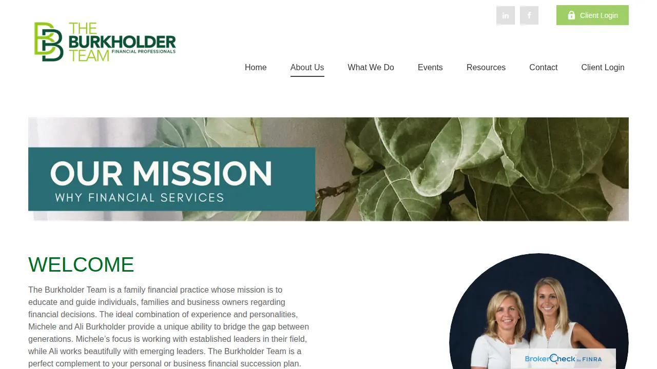 The Burkholder Team page