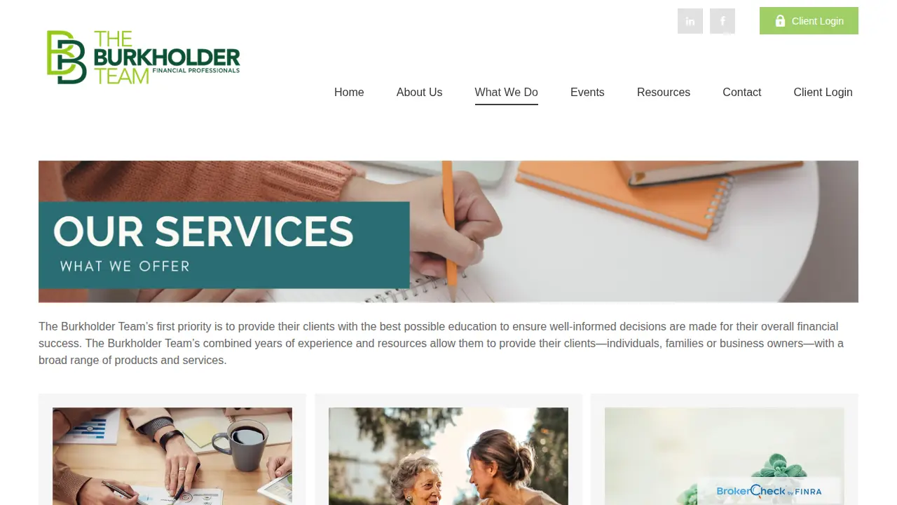 The Burkholder Team page