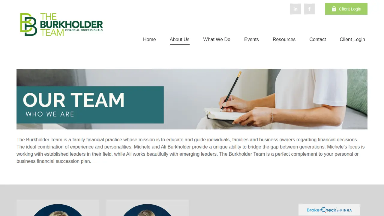 The Burkholder Team page