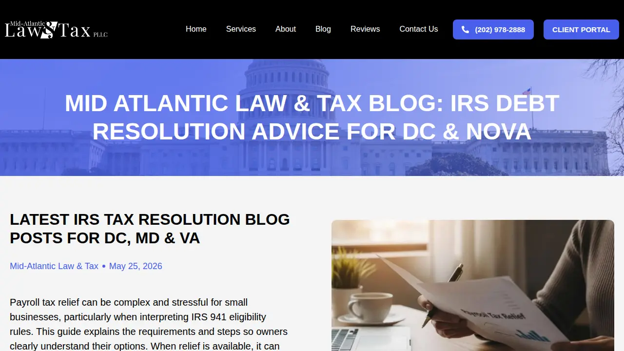 Mid-Atlantic Law & Tax page