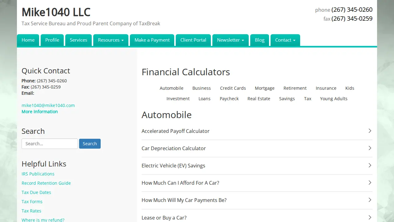 Michael J Craig Financial Services page