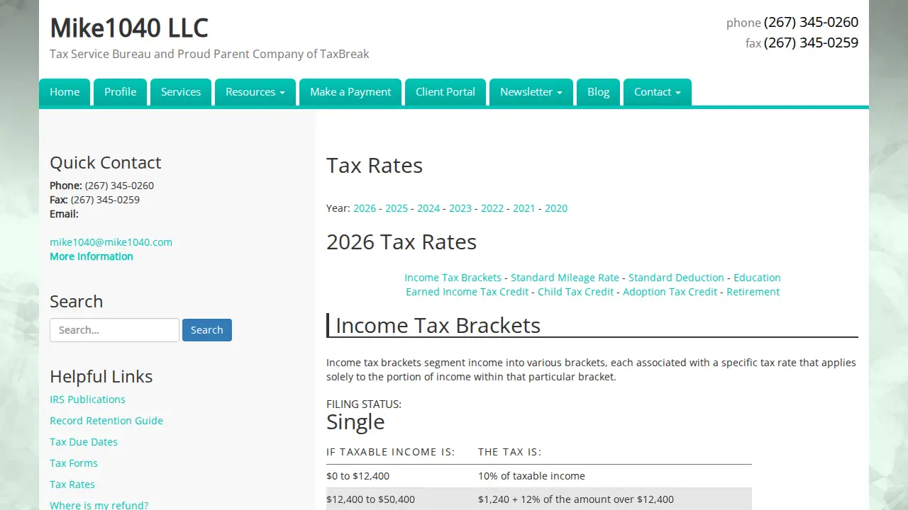 Michael J Craig Financial Services page