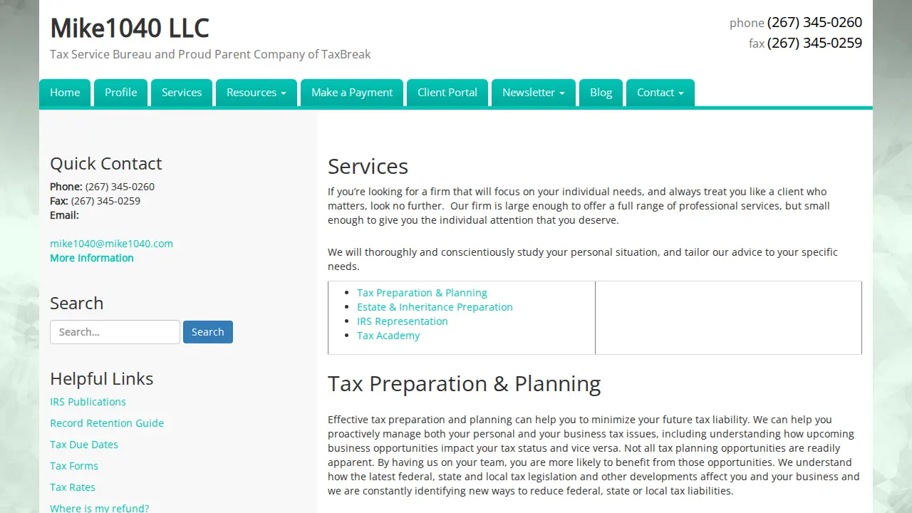 Michael J Craig Financial Services page