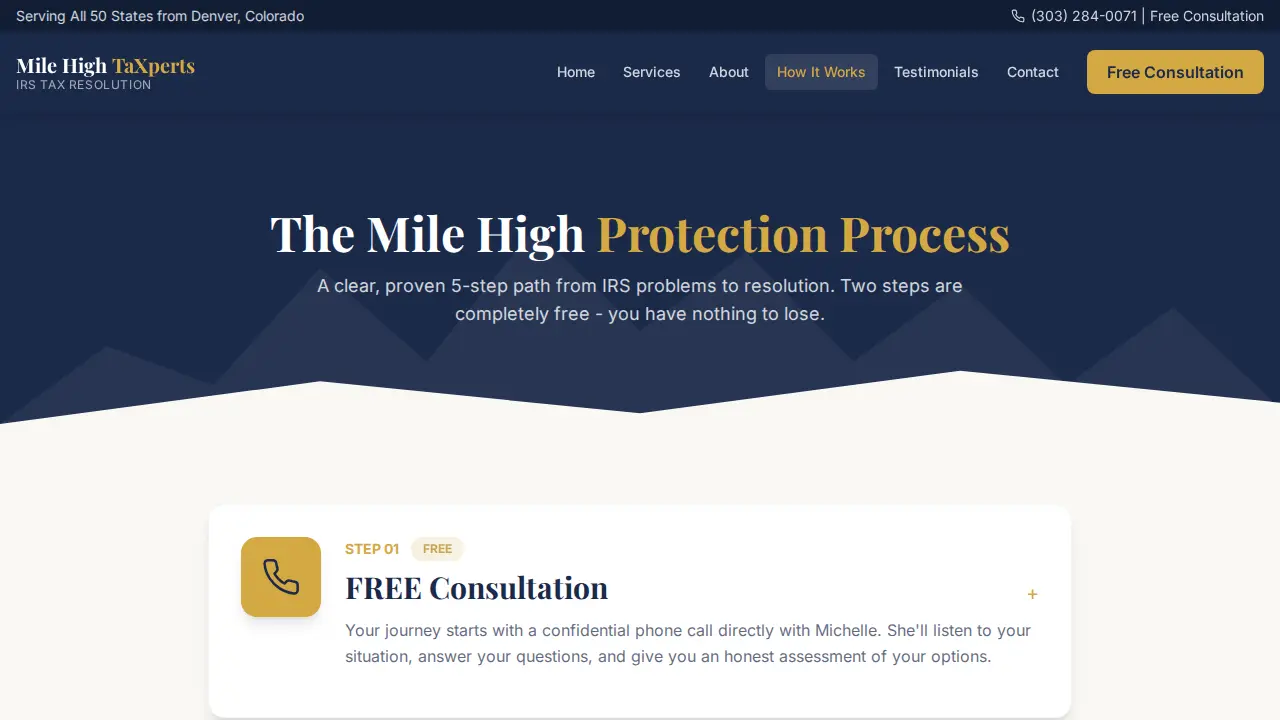 Mile High Taxperts page