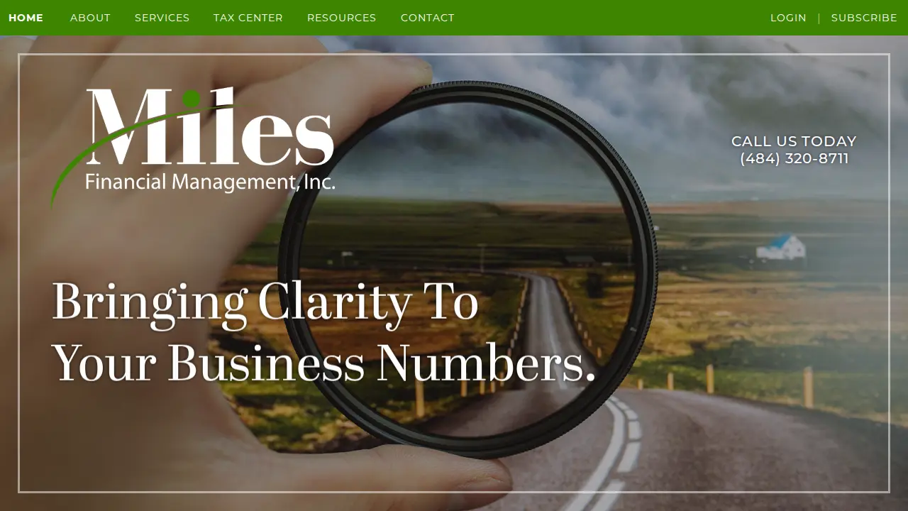 Miles Financial Management page