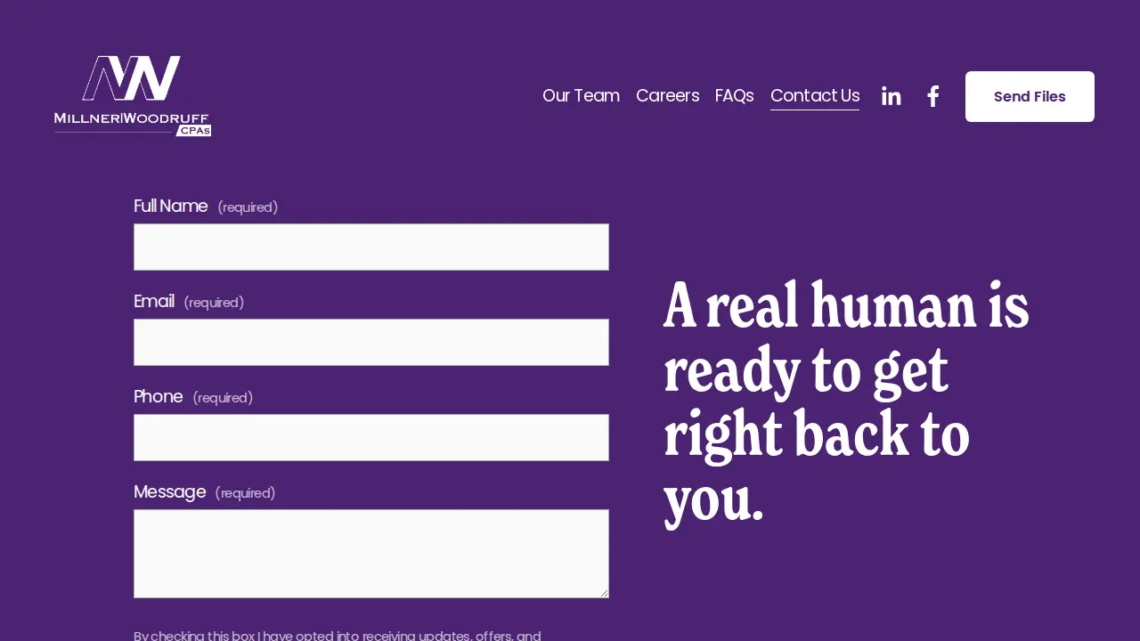 Millner|Woodruff CPAs page