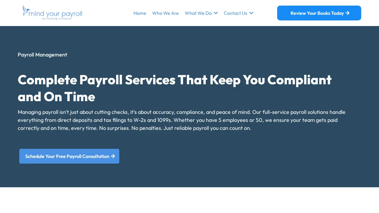 Mind Your Payroll page