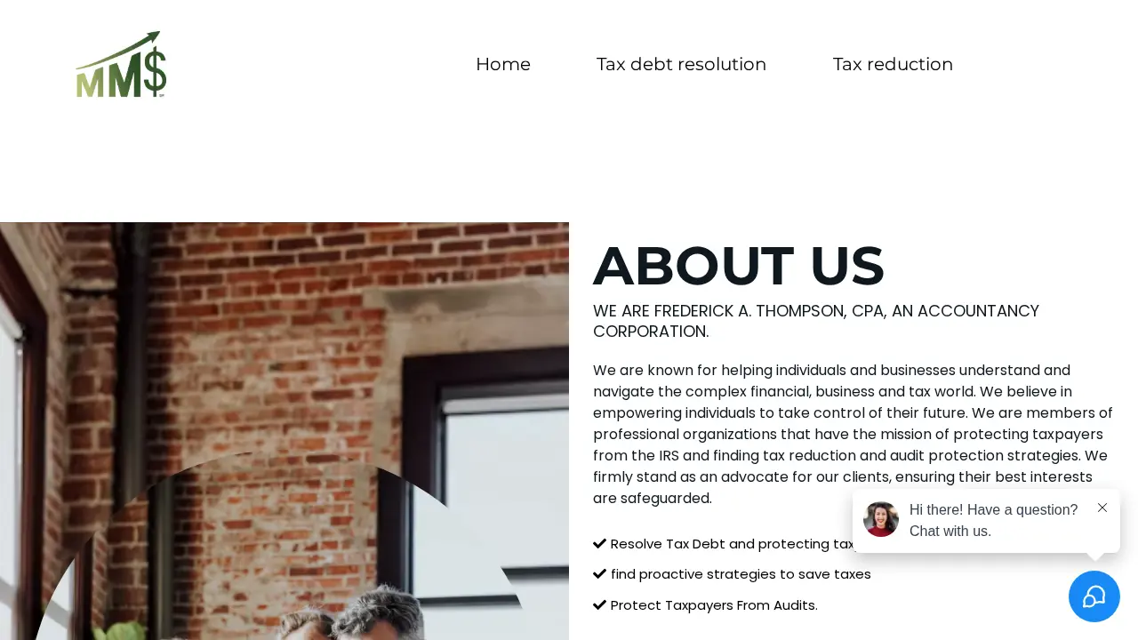 Frederick A. Thompson CPA an Accountancy Corporation page