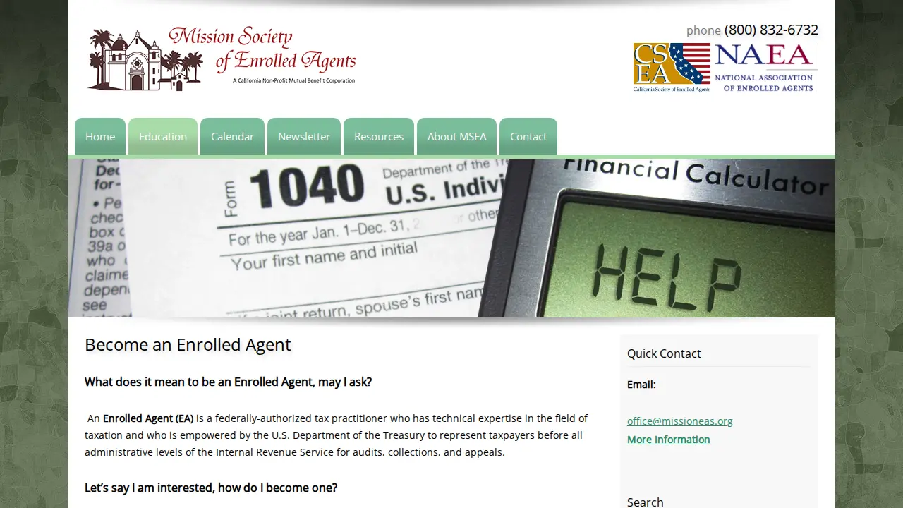 Mission Society of Enrolled Agents page