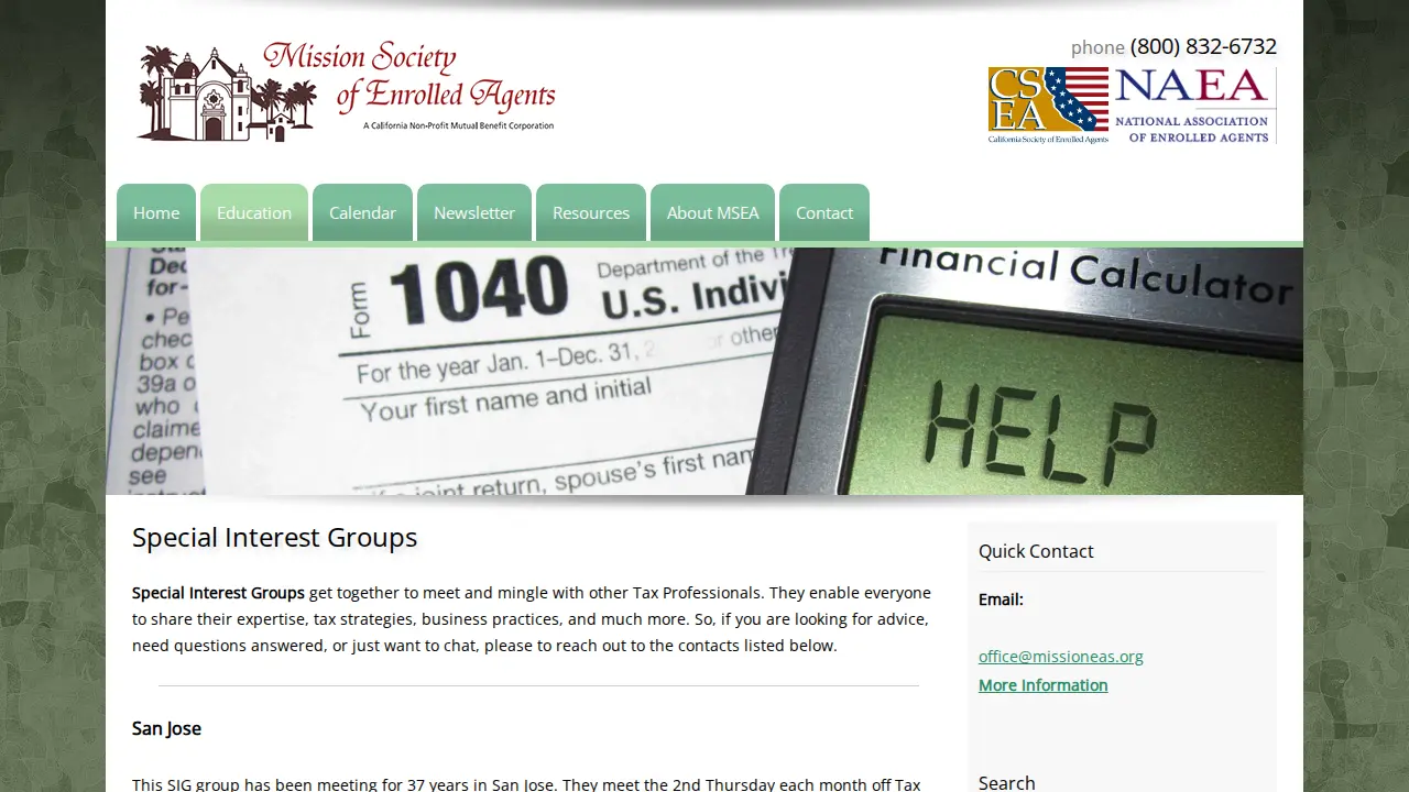 Mission Society of Enrolled Agents page