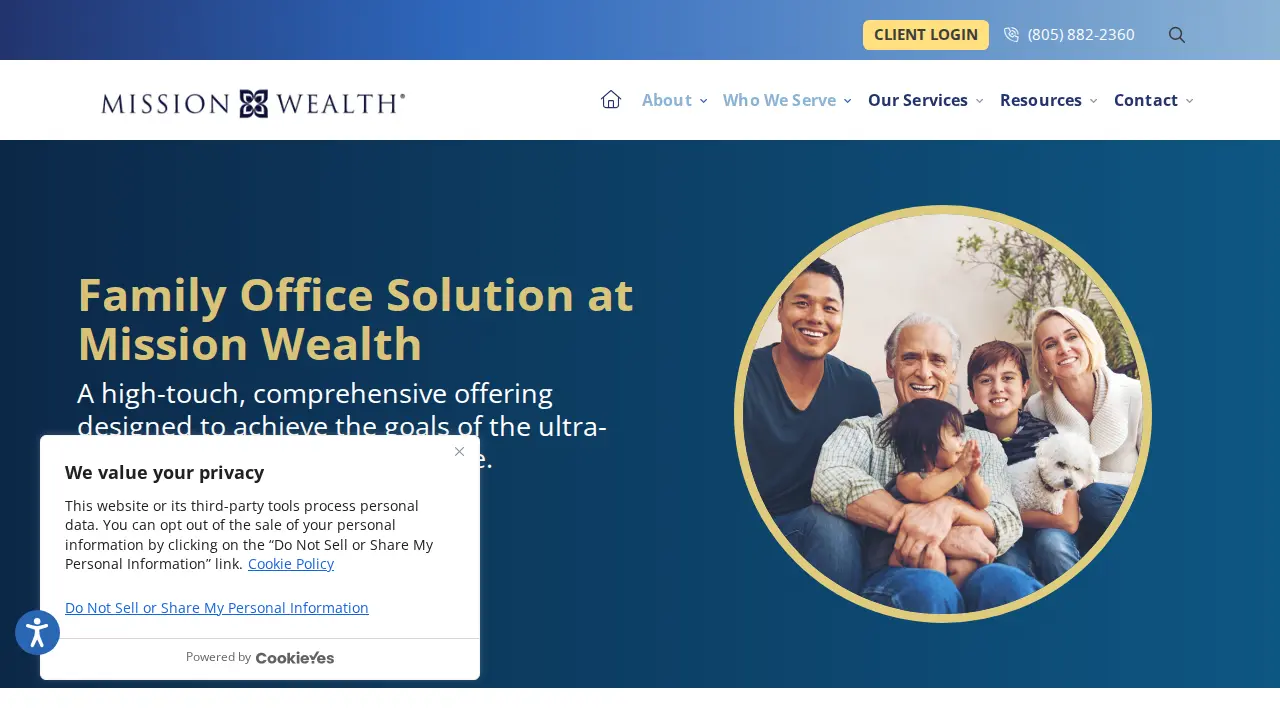 Mission Wealth page