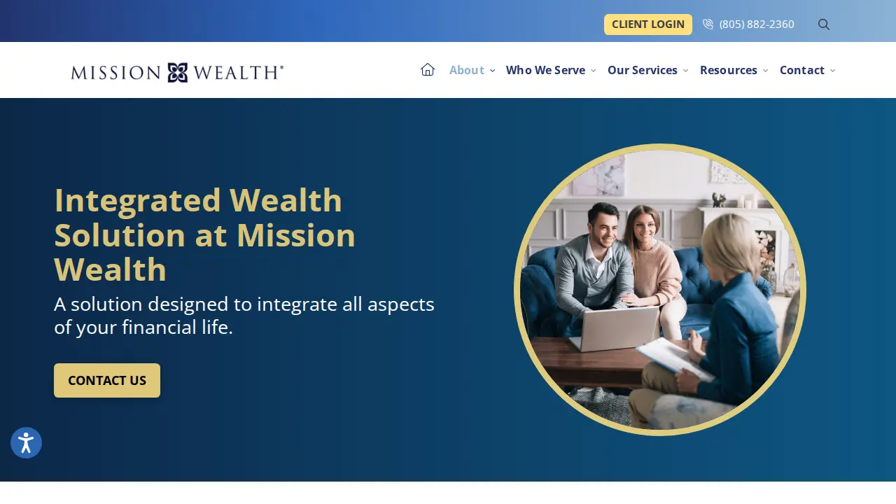 Mission Wealth page