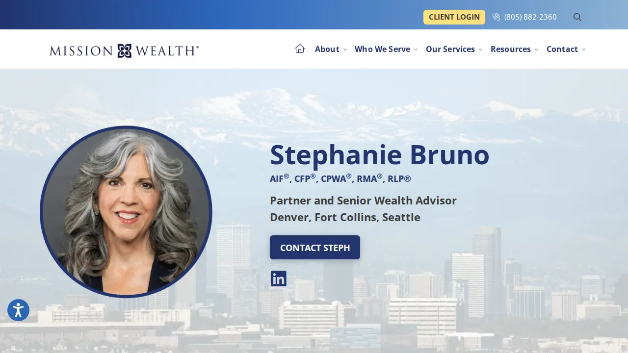 Mission Wealth page