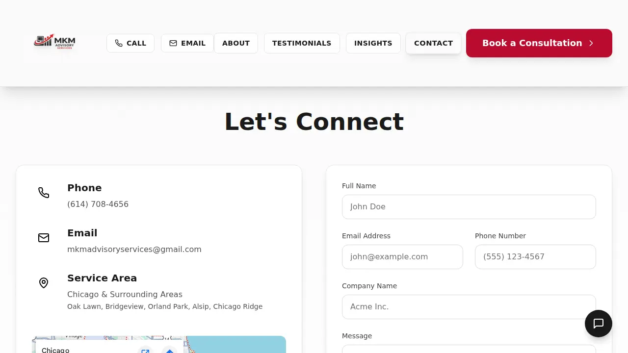 MKM ADVISORY SERVICES page