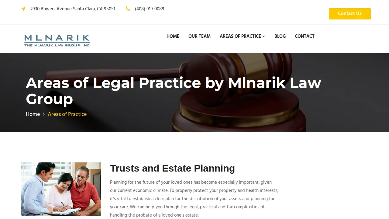 The Mlnarik Law Group, Inc. page