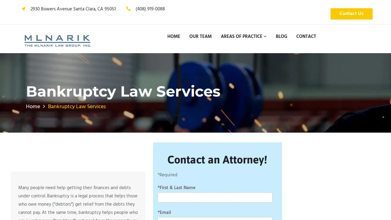 The Mlnarik Law Group, Inc. page