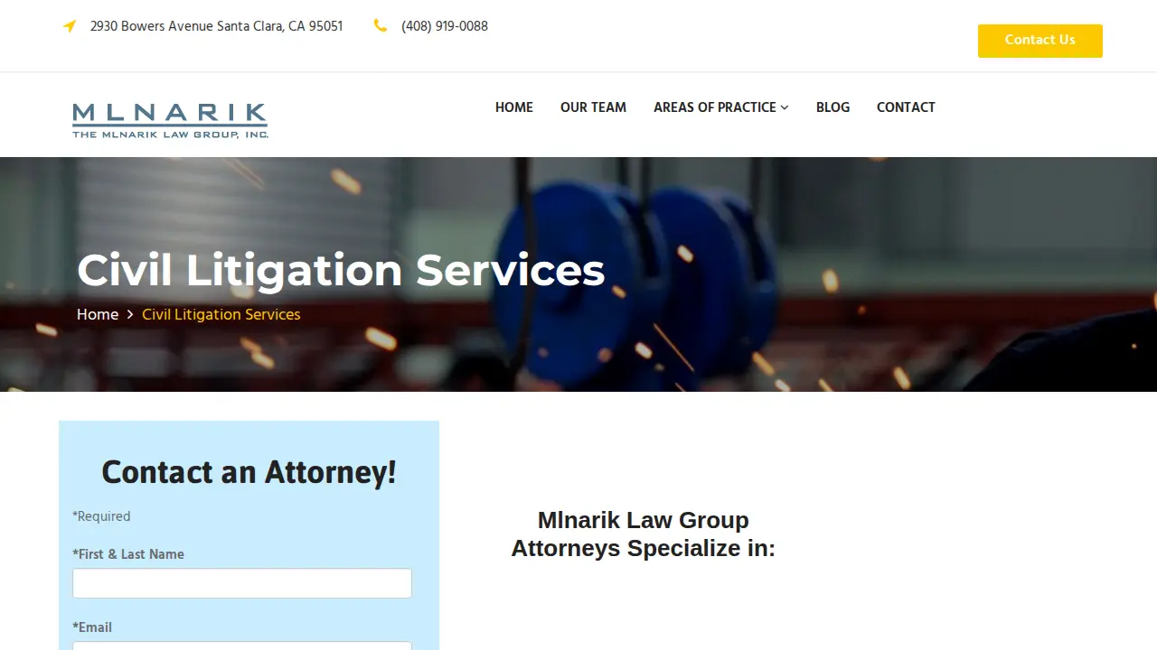 The Mlnarik Law Group, Inc. page