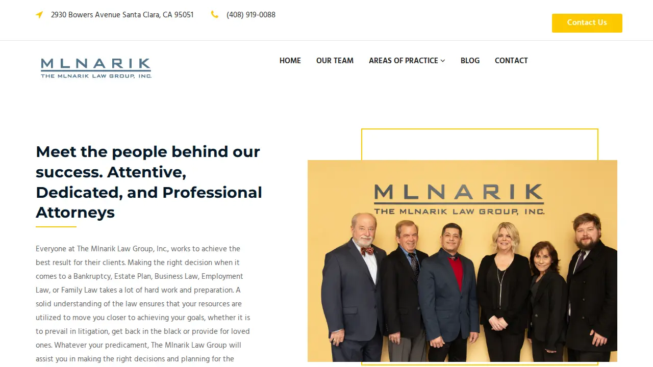 The Mlnarik Law Group, Inc. page