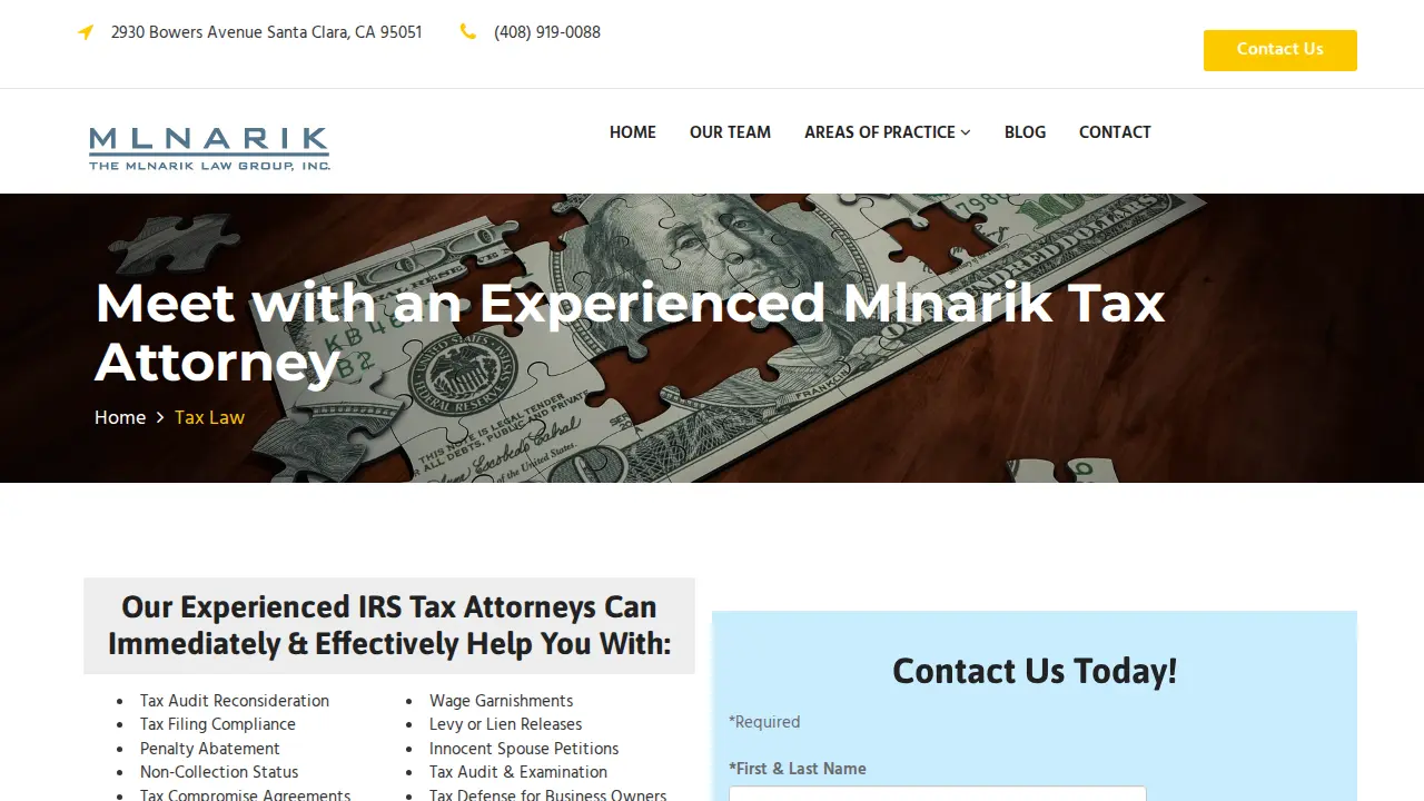 The Mlnarik Law Group, Inc. page