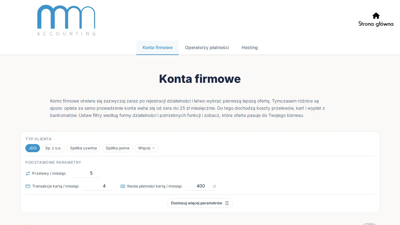 Biuro Rachunkowe MM Accounting page