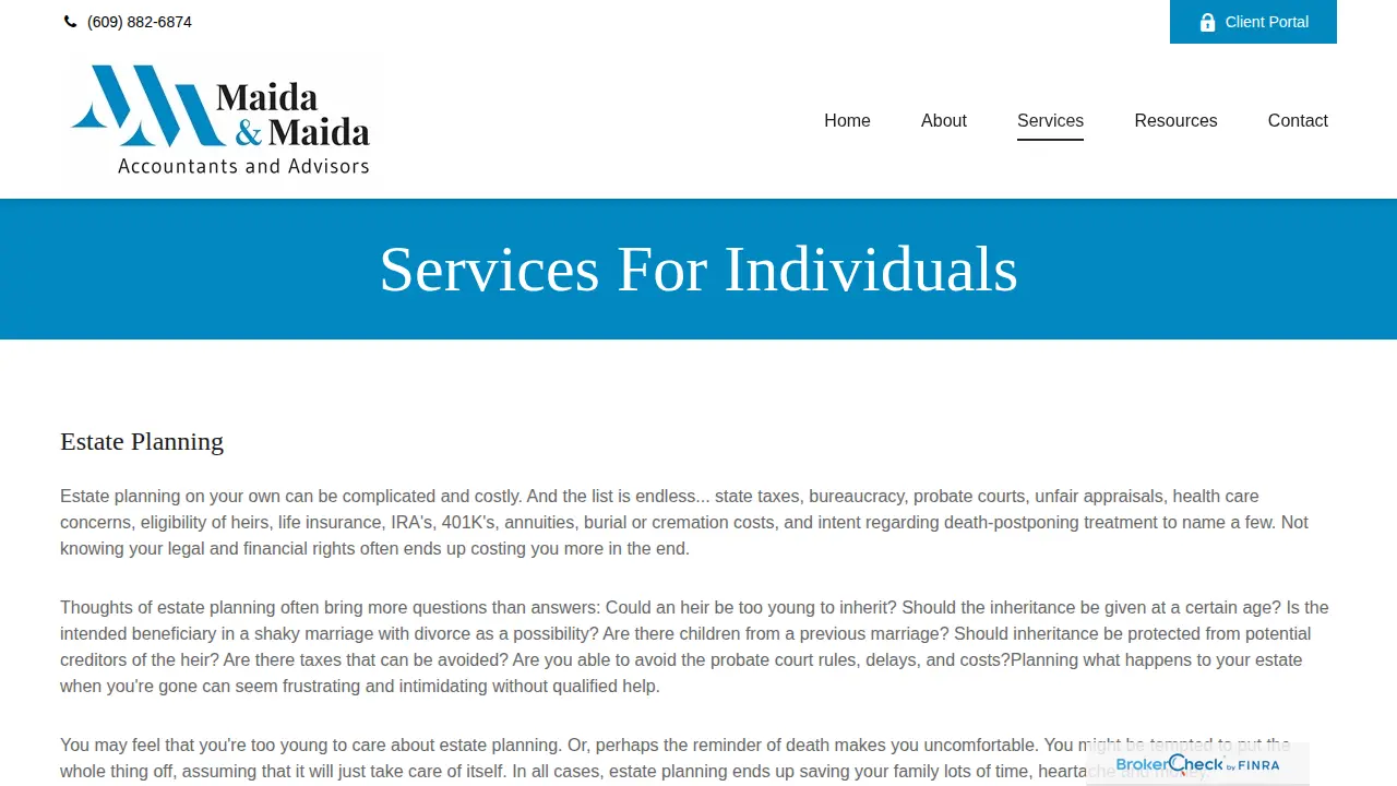 Maida & Maida CPAs page