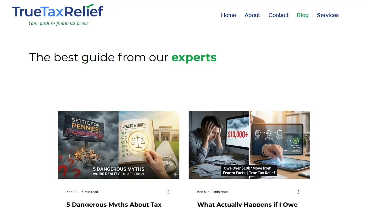 MM Online Tax Services page