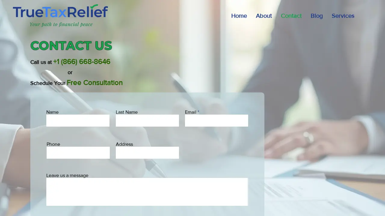 MM Online Tax Services page