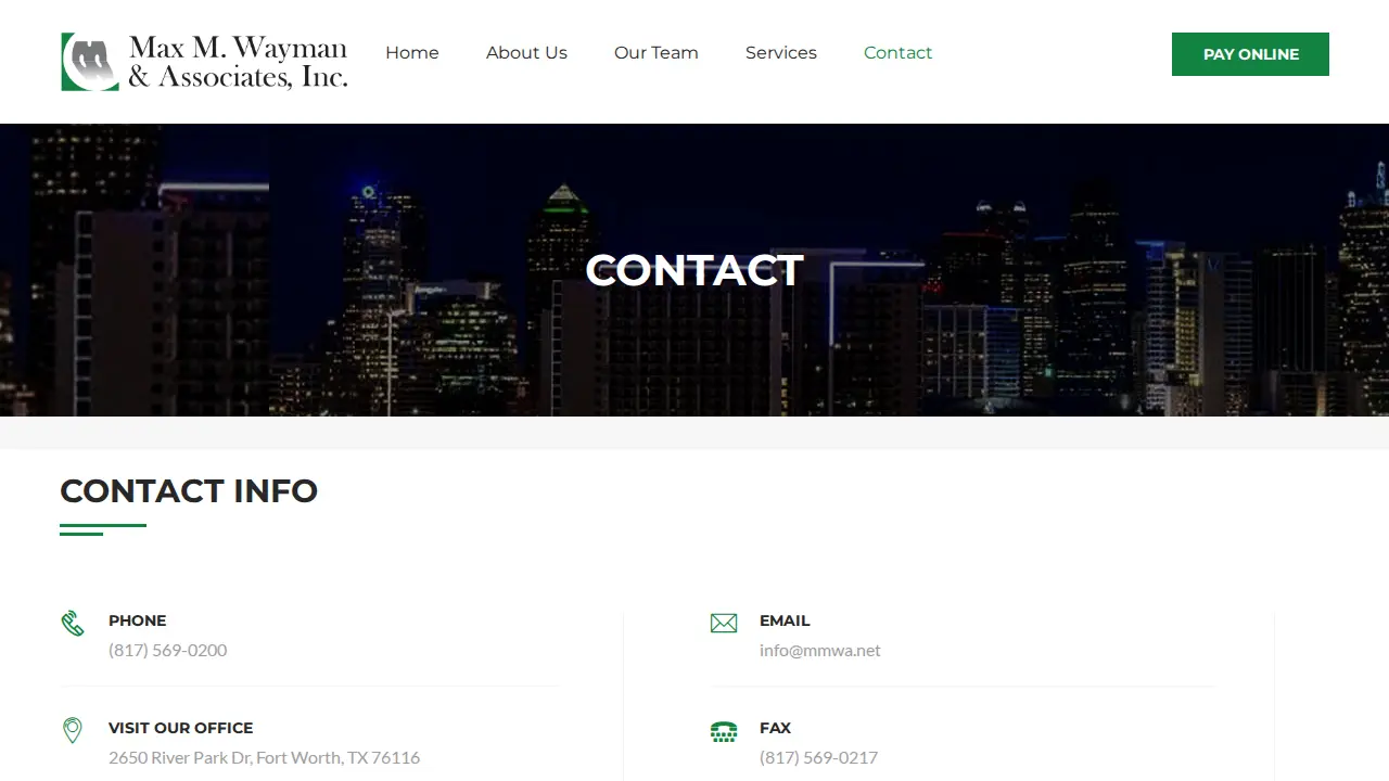 Max M. Wayman & Associates Inc. page