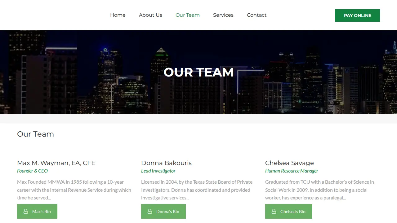 Max M. Wayman & Associates Inc. page