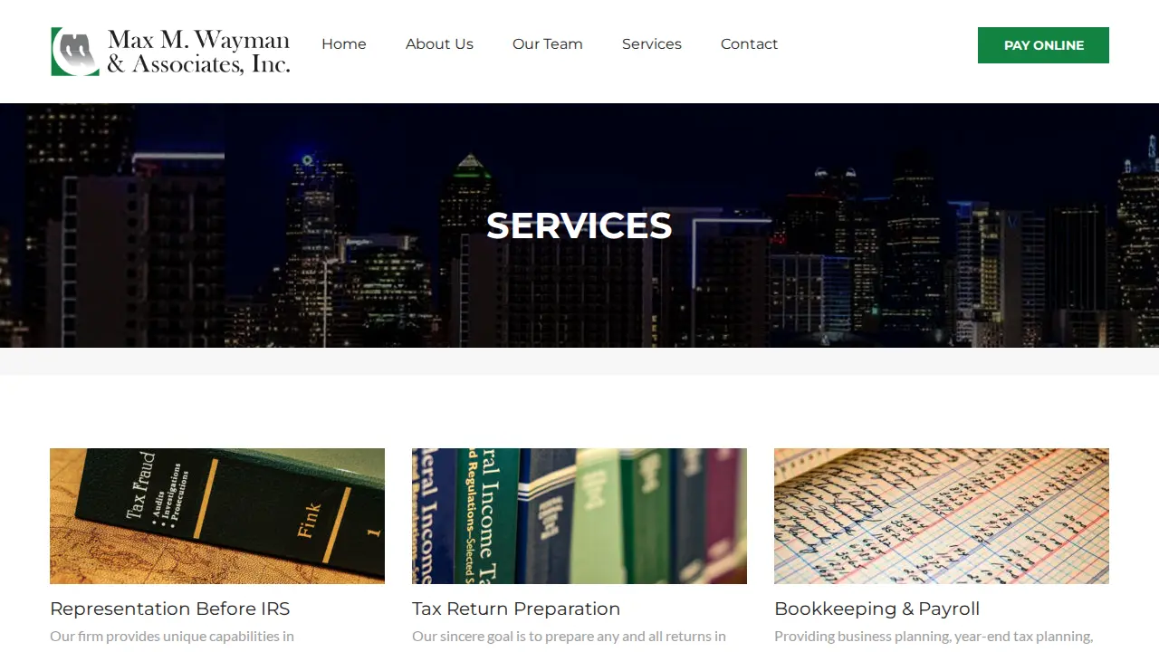 Max M. Wayman & Associates Inc. page