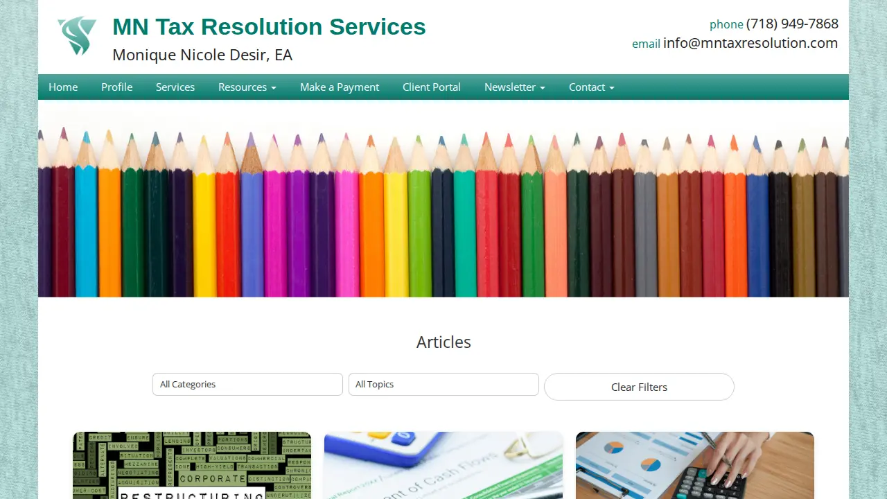 MN Tax Resolution Services: Welcome page
