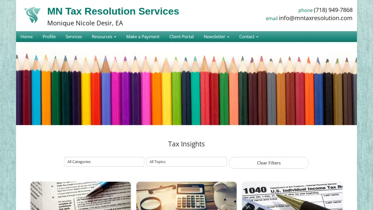 MN Tax Resolution Services: Welcome page