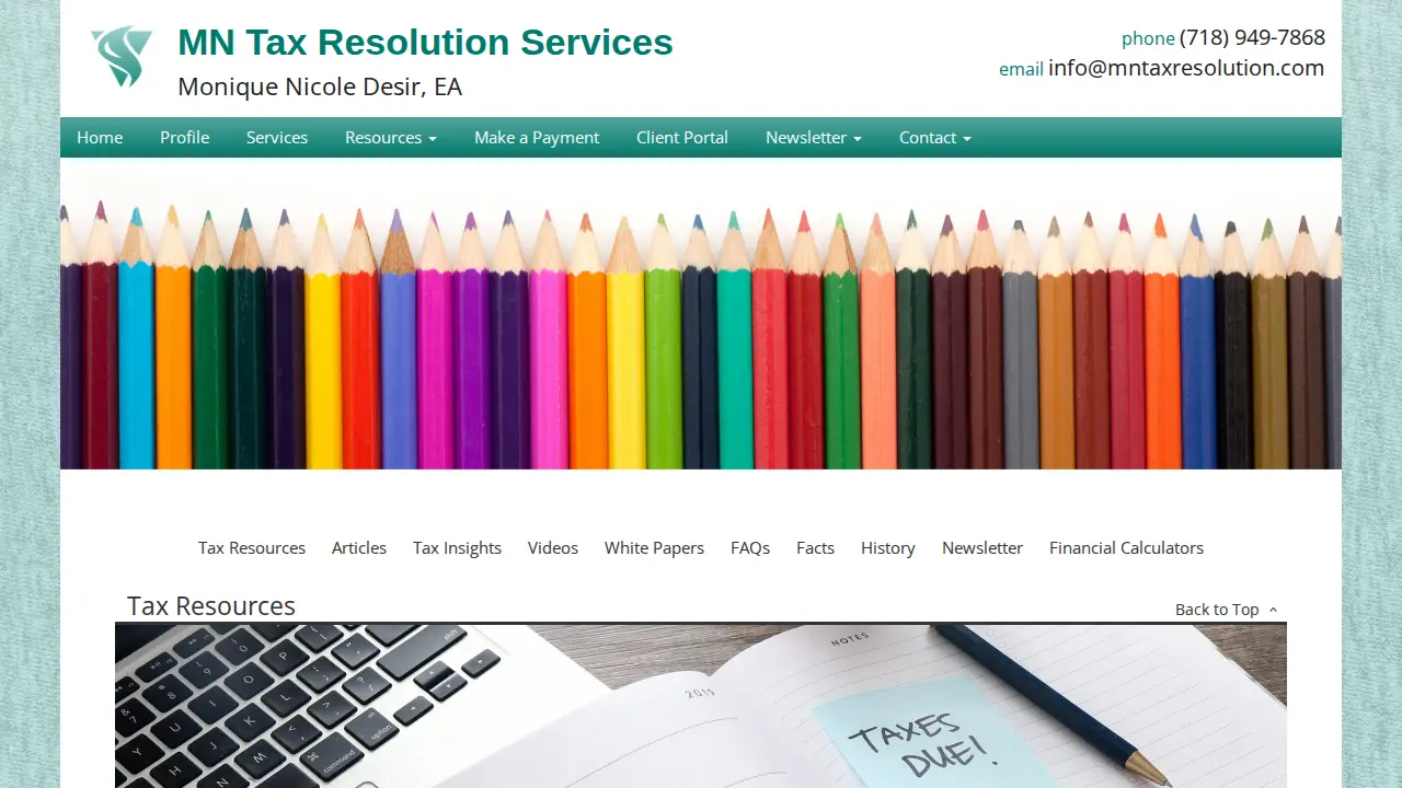 MN Tax Resolution Services: Welcome page
