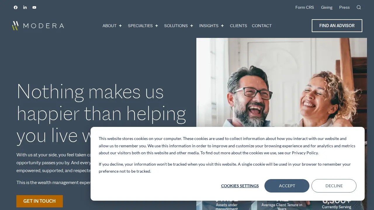 Modera Wealth Management page