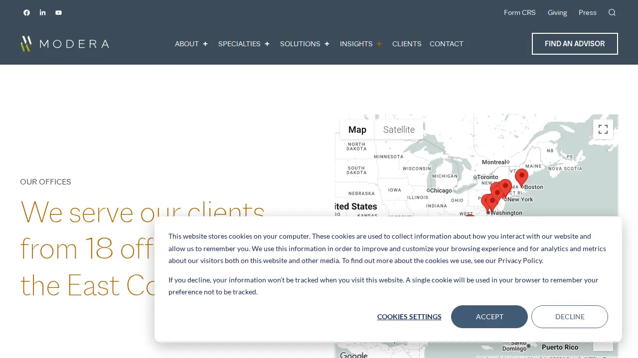 Modera Wealth Management page