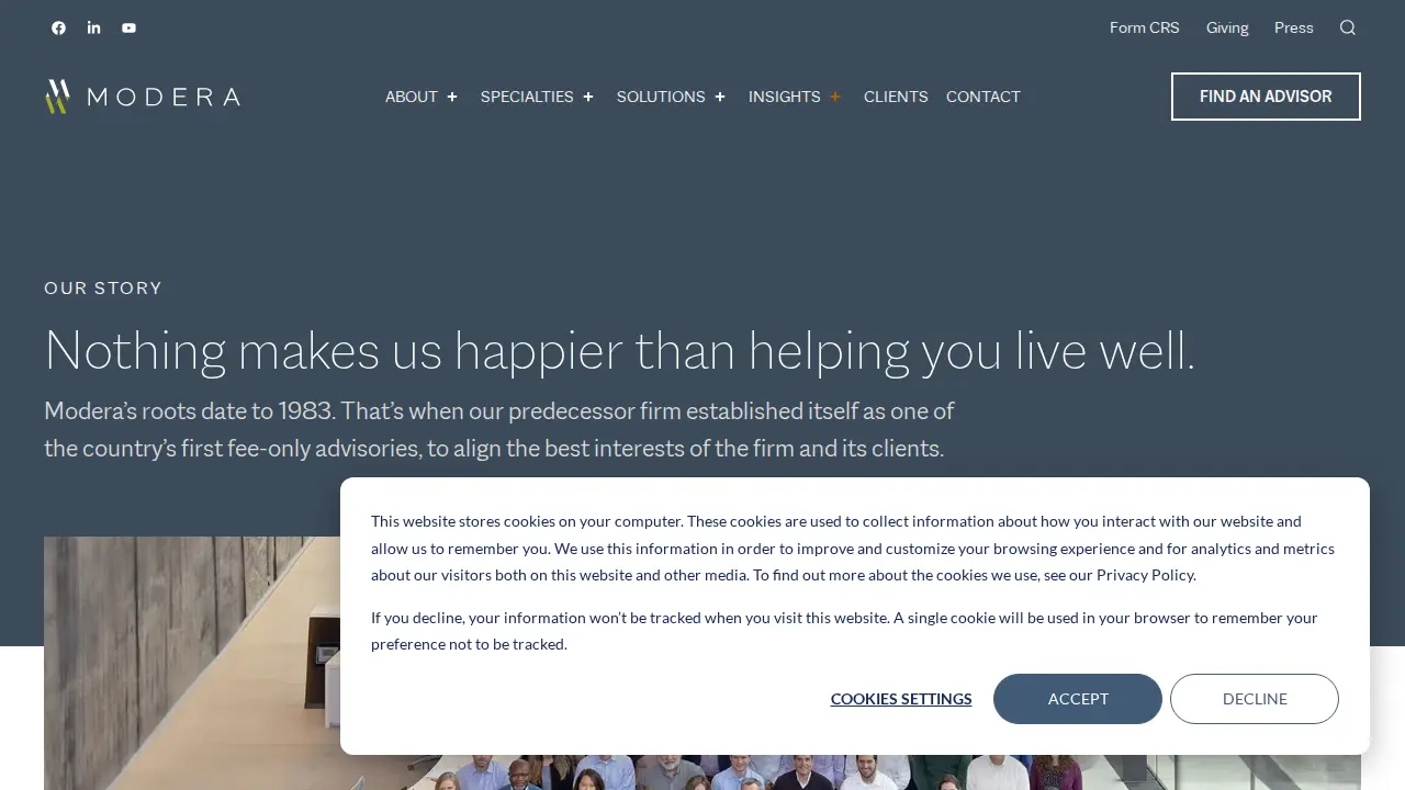 Modera Wealth Management page