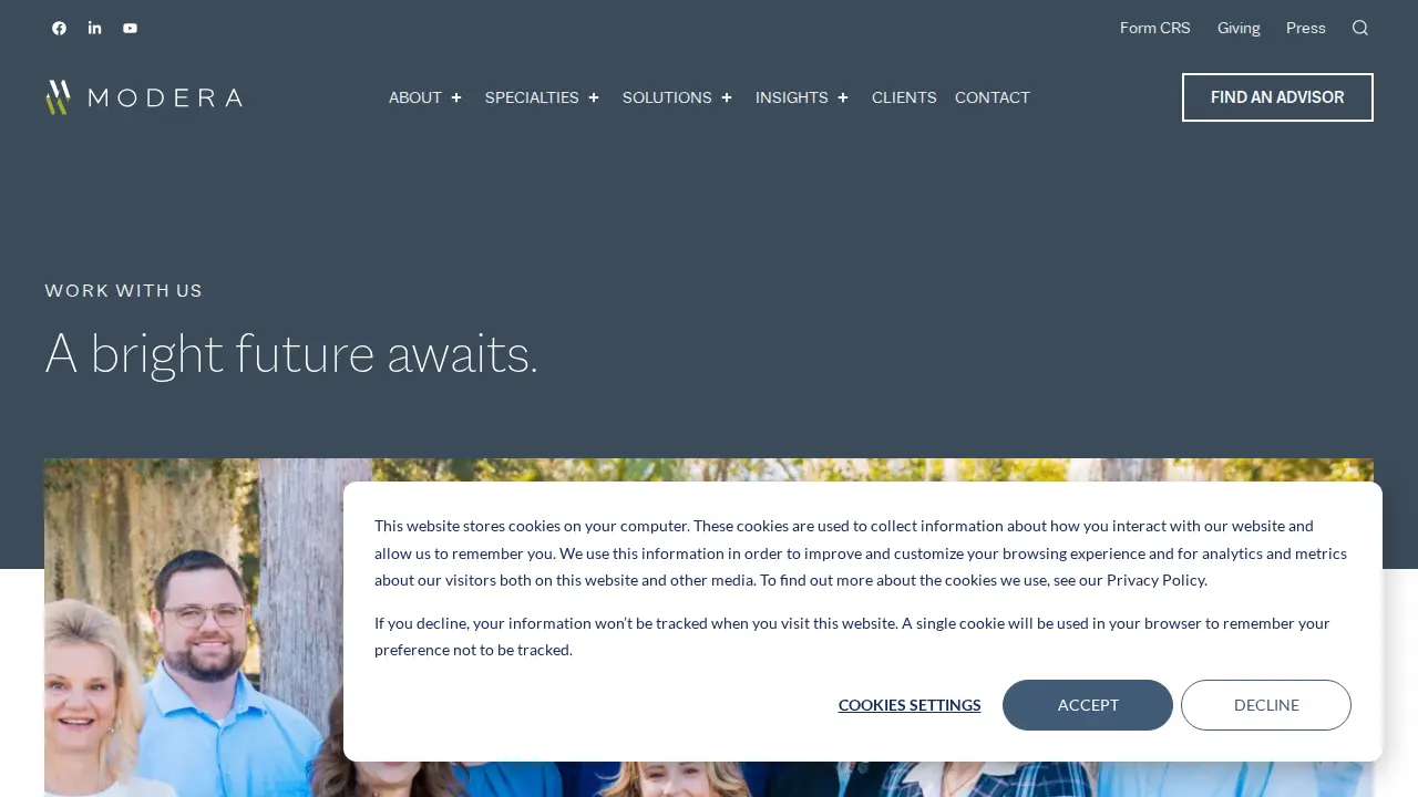 Modera Wealth Management page
