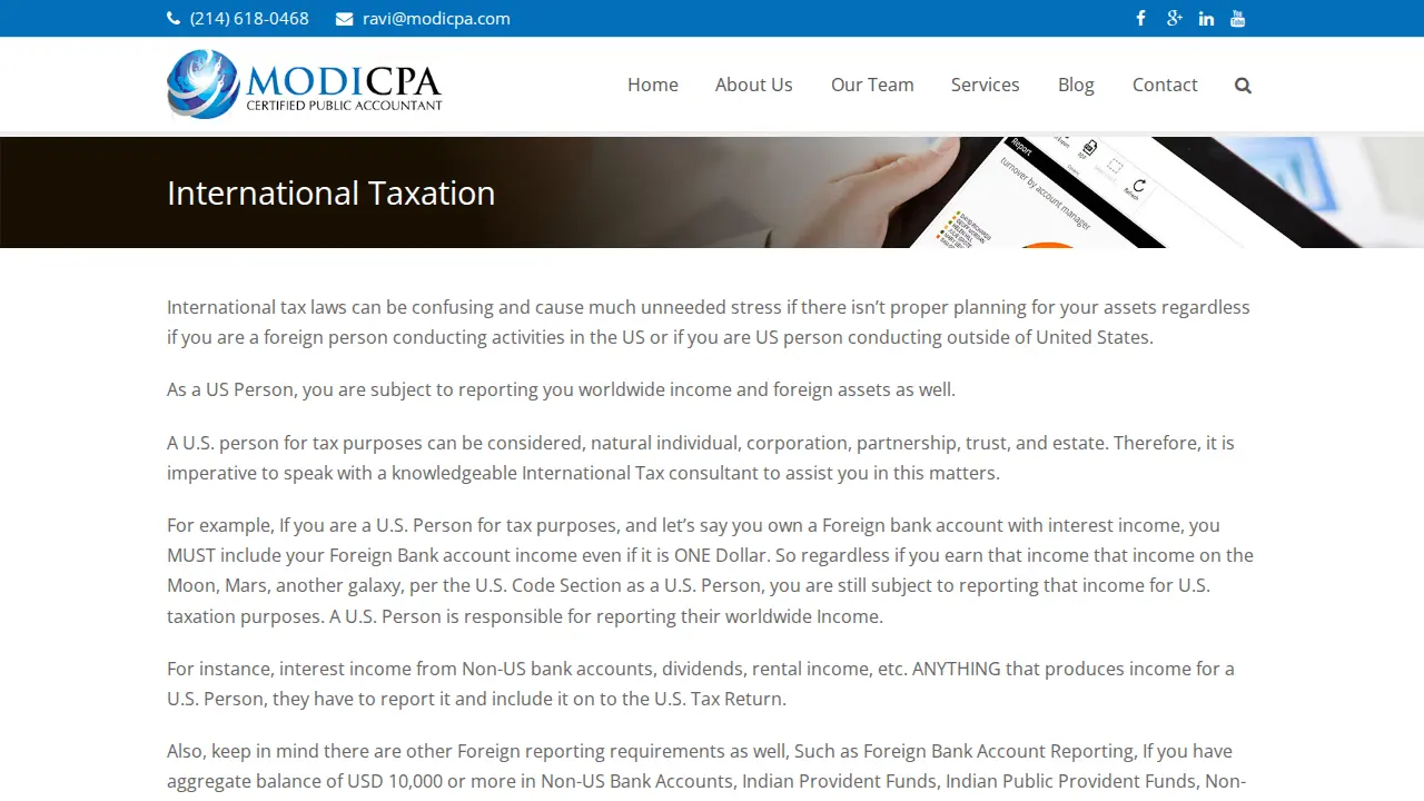 Modi CPA page