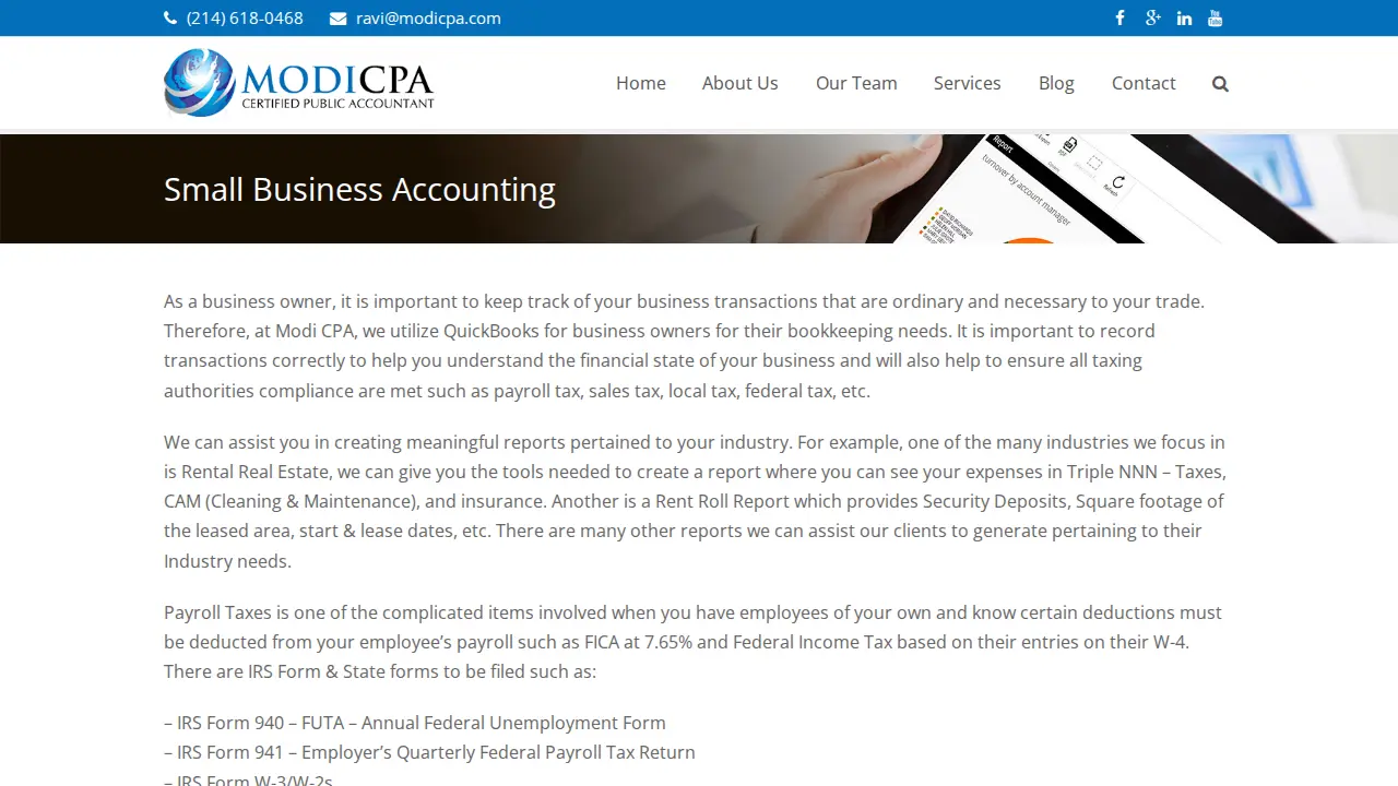 Modi CPA page