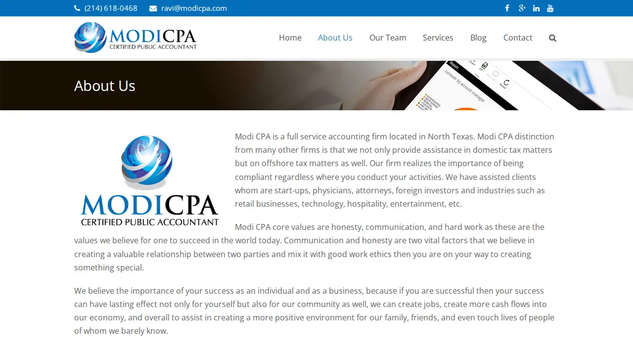 Modi CPA page