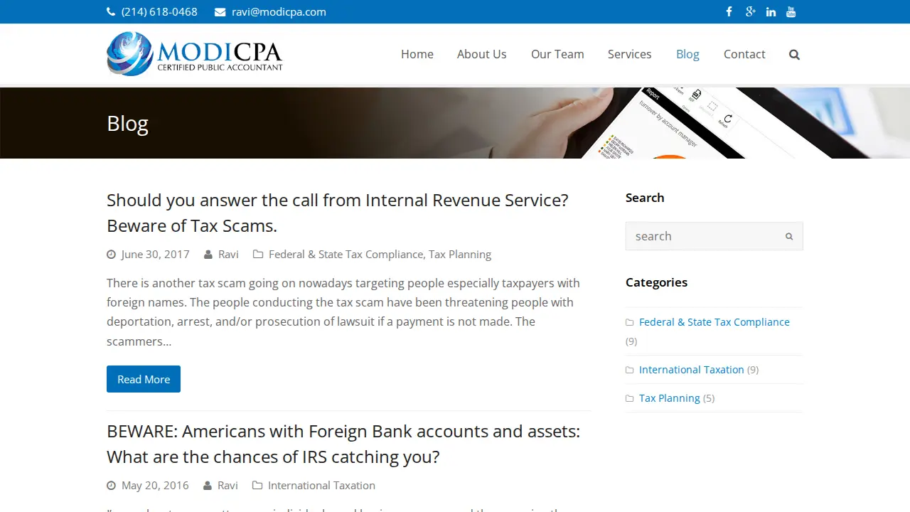 Modi CPA page