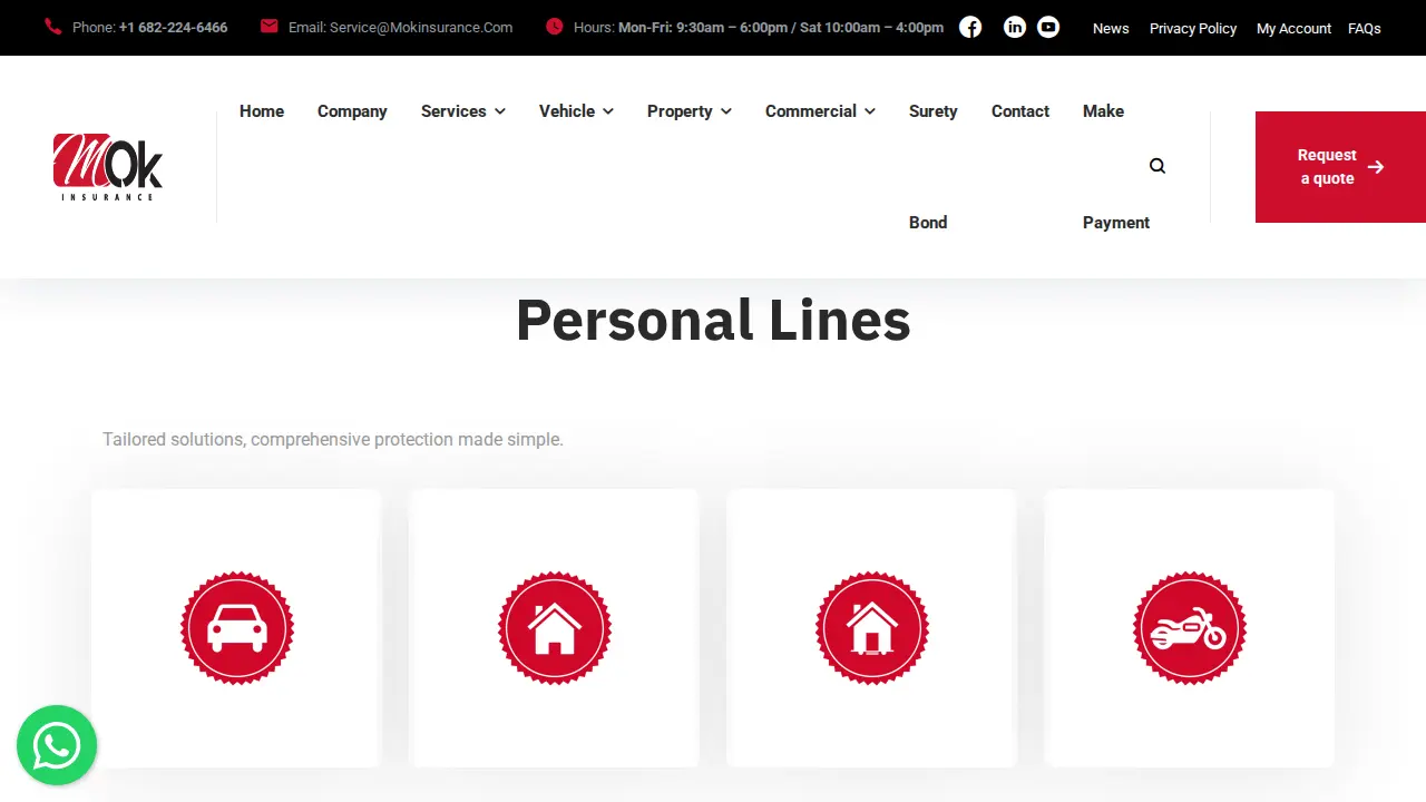 MOK Insurance & Tax services page